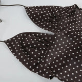 Polka Dot Backless Top with Scarf-Outfit