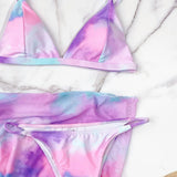 Toloer Tie-Dye Outside Single Swimsuit Bikini 2023 New Swimsuit Women's Split Swimsuit Burst Swimsuit B263-Outfit