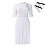 Women's 2025 Autumn And Winter 2025 New African Temperament Solid Color Pressure Folding Button