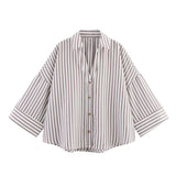 Summer Linen-Mixed Wide-Sleeved Shirt