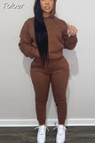 Women's Sporty Tracksuit Autumn Winter Plush Warm Hooded Long Sleeve Hoodie and High Waist Sweatpant Matching Outfit 2 Piece