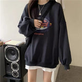 Toloer Fire Round Collar Hoodie Women Autumn 2023 New Korean Version Of The Cap Thin Coat Students Loose Clothes