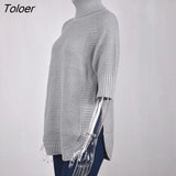 Sweater Women Autumn Winter Ladies Turtlneck Pullover Long Clothing Plus Size Warm Irregularly Knitted Streetwear