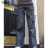 Baggy Jeans Women New Fashion Solid Wide Leg Pants Cotton Streetwear Outfits Vintage Low Waist Denim Trousers