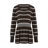 Aesthetic Stripe T Shirt y2k Women Fairy Grunge Long Sleeve Tops 2000s Punk Gothic Clothes E Girl Pullover