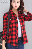 2023 New Vintage Plaid Blouses Shirt Cage Female Long Sleeve Casual Slim Women Big Size Shirt Office Lady Tops