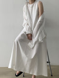 Plain Dress For Women O Neck Sleeveless Minimalist Casual Loose Maxi Dresses Female 2023 Summer Fashion Korean