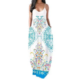 New Summer Cool Sling Dress Print Temperament Street Large-Size Dress