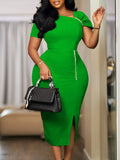 New Temperament Bag Hip Nails High-Waisted OL Tongle Pencil Dress African