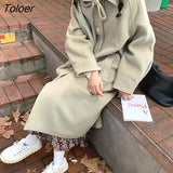 Women all Match Turn Down Collar Solid Bowknot Sweet Tender Aging Warm Winter Popular Girlish Fashion Retro Ulzzang