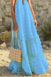 Patchwork Floral Dress For Female Halter Sleeveless Sexy Straight Loose Waist Maxi Dresses Women 2023 Summer