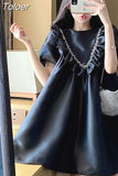 Vestidos De Mujer Summer Woman Dress Y2k Clothes O-neck Short Sleeve Ruffles Robe Loose Sweet Dresses Vestido