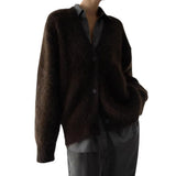 Women's Imitation Sting Cardigan Women's Lazy Wind Loose Sweater Soft Long-Sleeved Knitted Commuting