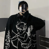 Women Sweaters Winter Streetwear Oversized Sweater Harajuku Knitted Pullover Angel Jacquard Hip Hop Outwear