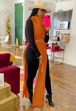 Toloer Turtleneck Side Slit Long Sweater Top 102-1-Outfit