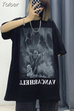 Hip Hop Streetwear Oversized t-shirt Anime t shirt Street High street Y2k Summer Half sleeve Cotton Tops Women's