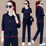 2020 New Women Clothing 3 Piece Set Women Plus Size Oversized Autumn Suit Tracksuits Lounge Wear Female Top And