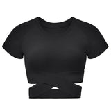 Women Shirts Sexy Sports Top Style Fitness Crop Top Solid Running Shirt Sport Gym Clothes Tank Tops