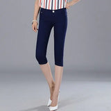 Denim Jeans Shorts omen's Capris Skinny Jeans Pants Female Knee Length Stretch Slim Capri Jeans Women Candy Color