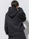 Loose Fit Asymmetrical Big Size Sweatshirt New Hooded Long Sleeve Women Big Size Fashion Tide Spring Autumn 2023