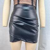 Toloer New Style Of 2024 Commuter Package Hip Show Thin High Waist Nightclub Short Skirt Skirt Package Hip Skirt-Outfit