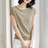 New Summer T Shirt Women Elastic Oversized T-Shirt Woman Clothes Female Tops Sleeveless Tank Women's tube top knit