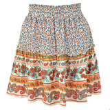 Mini Skirts 2020 New Floral High Waist Frills Skirt For Women Young Girl Summer Fashion Boho Beach Sexy Short