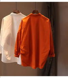 Women's Shirt Fashion Woman Blouses Print Flower Korean Vintage Blusas Female Elegant White Shirts Long Sleeve Tops