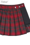 Gothic Sexy Pleated Mini Skirts Women Punk Grunge Black Patchwork Leg Ring Mall Goth Skirt Shorts Summer