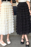 Skirts Womens Korean Fashion Clothing High Waist Slim Fit Sweet Temperament Jupe Korean Long Skirt 2023 Faldas De