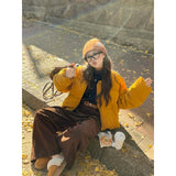 Suit Wearing Cotton Women's 2025 Early Winter New Loose Thin Cotton Coat Retro Brown