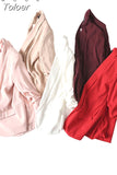 MODA 2023 Summer Women Chic Twill Thin Blazer Gathered Pockets Vintage Office Wear Coat Chic Outerwear Tops 11