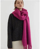 Winter Female Cashmere Plaid Scarf Women Blanket Scarves Wide Lattice Long Rainbow Shawl Wrap Warm Tippet