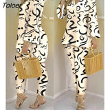 Piece Sets Womens Outifits Bell Sleeve V-Neck Casual Top & Pants Set Fashion Long Sleeve Suit Elegant Chic Daily