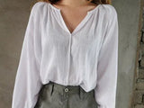 Womens Blouses Summer Tops Femme Casual Women Shirt White long Sleeve Cotton Girls women Blouse Oversize Blusas Solid