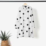 ZANZEA Autumn Women Full Sleeved Blouse Buttons Down Baggy Shirt Loose Polka Dots printed Casual Fashion Retro Elegant