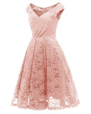 Elegant Lace Off Shoulder Vintage Party