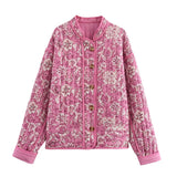 Women's New Printed Cotton Coat Thin Cotton Coat