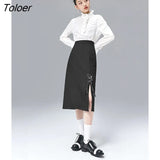 Women Shirts 2022 Spring Long Sleeves Stand Collar Blouse Solid White Casual Chic Special design
