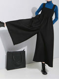2022 New Autmn Winer Loose Strap Vintage Pleated High Waist Ankle-length Wide Leg Pants Women Fashion Tide