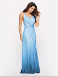 Summer New Women's Long Dress Fashion Temperament Solid Color Bandage V-neck Sexy Women's Backless High-waisted Swing