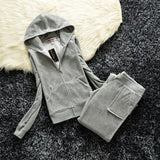 2021 Women's Brand Velvet Fabric Tracksuits Velour Suit Women Track Suit Hoodies And Pants fat sister