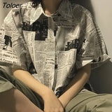 Women Printed Leisure Chic Unisex BF Couples Thin Breathable Fashion All-match Summer 2XL Loose Ulzzang Retro New