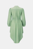 Down Drawstring Waist Midi