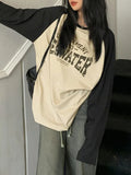 raglan long sleeve T-shirt with printed