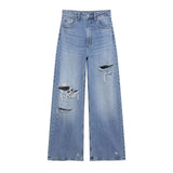 Homemade New Women's Wears Claw Decorations Easier Mid-Rise Jeans