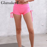 Neon green high waist fitness legging Women push up work out black sports jeggings Female pants capris short leggings