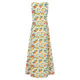 Celmia Summer Bohemian Floral Print Maxi Dress 2022 Women Sundress Sexy Sleeveless Casual Loose Party Beach Vestidos