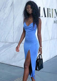 Sexy Straps Slit Long