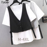 Women Minimalist V-neck Loose All-match Basic Mujer M-4XL Cool Streetwear Unisex Couple Fashion Summer Students Leisure